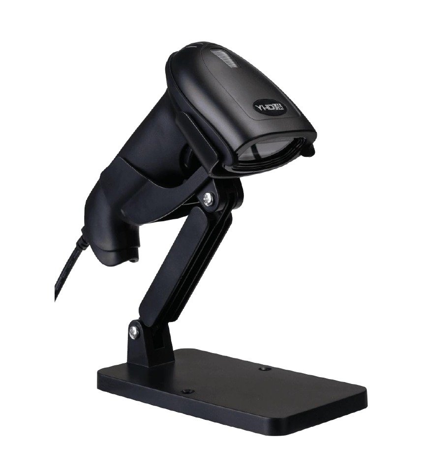 Lecteur Scanner Douchette Pistolet Bipeuse Code Barre 2D avec Stand YHDA 5700D