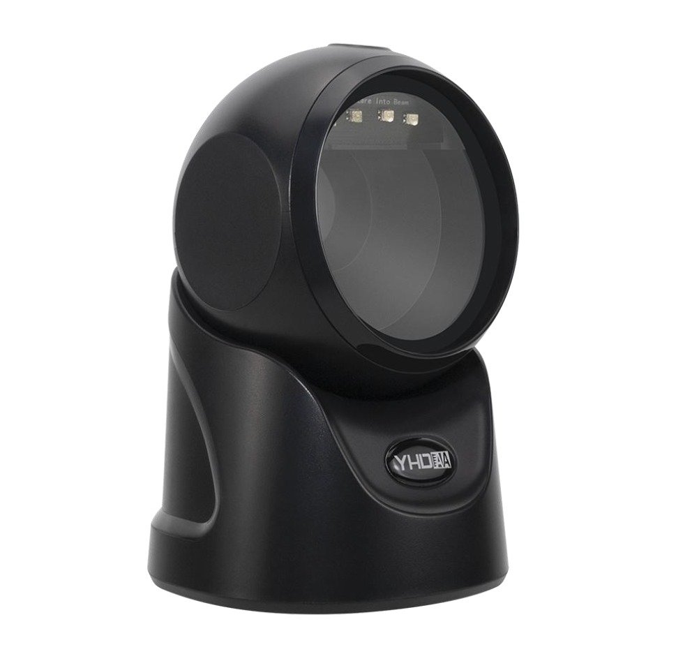 ORBIT ROND Lecteur de code barre Scanner Douchette Pistolet Bipeuse  2D sans Fil YHDA 9600DB