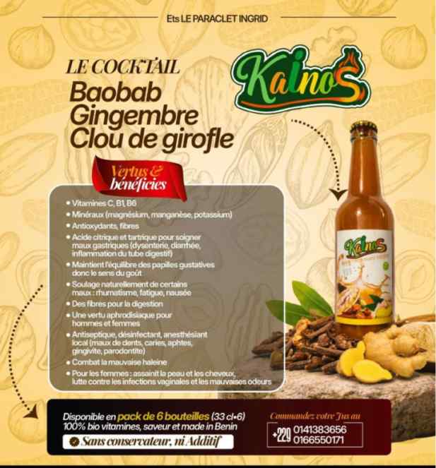 Jus Baobab Gingembre Clou de girofle 33cL