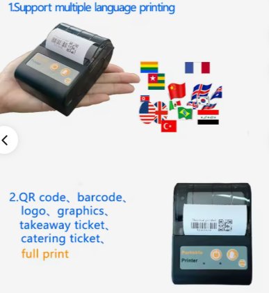 Imprimante thermique portable sans fil Bluetooth